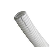 Tube ondulé flexible de conduit, Manchon de protection 11.6mm-34.5mm PP isolé tuyau ondulé fil filetage plastique 1 mètre flexibilité(White,AD 21.2 x ID 17mm)