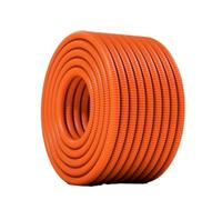 Tube ondulé flexible de conduit, Tuyau ondulé isolé en PP noir blanc gris Orange, manchon de protection plastique for filetage fil, flexibilité 7mm-28mm(Orange,7mm)