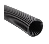 Tube ondulé flexible de conduit, Tuyau ondulé isolé en PP noir blanc gris Orange, manchon de protection plastique for filetage fil, flexibilité 7mm-28mm(Black,28mm)