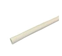 Tube organisateur de câbles blanc, 5 mètres, tressé isolant, résistant aux hautes températures 600 °C, housse en fibre de verre, résine polyéthylène (6 mm)