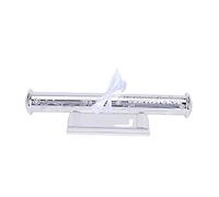 Tube parchemin pour certificat de naissance plaqué argent de qualité et présentoir