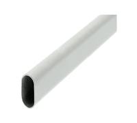 Tube penderie Ovale, 30x15 mm, Longueur 200cm, Blanc