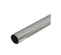 Tube penderie rond, diamètre 25, 1 mètre, acier chromé