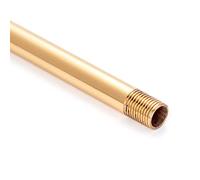 Tube pendule en laiton 110 cm avec 2 filetages M10 x 1, tube fileté rallonge (110 cm) pour tube de lampe laiton brillant