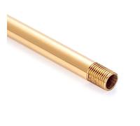 Tube pendule en laiton 130 cm avec 2 filetages M10 x 1, tube fileté rallonge (130 cm) pour tube de lampe laiton brillant