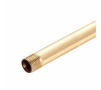 Tube pendule en laiton 40 cm avec 2 filetages M10 x 1, tube fileté rallonge (40 cm) pour tube de lampe laiton brillant