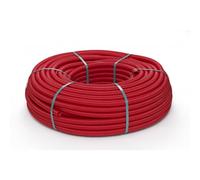 Tube PER pré-gainé rouge 16x20 - couronne de 50 mètres PIPEX