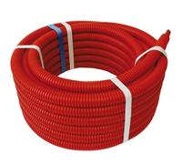 SOMATHERM FOR YOU, Couronne de tube PER gainé rouge Ø16-25m, installation rapide et facile, compatible avec tous raccords PER, idéale pour réseaux d'eau potable et chauffage