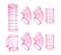 Tube Plastique Rose pour Cage à Hamster et Rat, Labyrinthe DIY Extérieur | Facile à Installer et Démonter, Modulaire pour Créer un Parcours de Jeu Extérieur Sécurisé