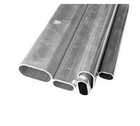 Tube plat ovale en aluminium, manchon télescopique, 1 pièce, dimensions: 50x20x0,8mm, 50x20x1,5mm, 50x20x2mm, 50x25x1,3mm, 50x25x2mm, 50x25x3mm, 50x25x4mm(50x25x2mm,50cmx1)
