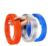 Tube pneumatique flexible en PU transparent, 1 m/2 m, 4 x 2,5, 6 x 4, 8 x 5, for compresseur, noir, bleu, rouge(Black 1m,12X8mm)