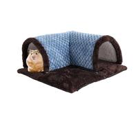 Tube pour petits animaux - Lit pour hamster et lapin en polaire de 200 g | Jouets lavables Cachette du plaisir de l'activité du petit animal 35 x 35 x 15 cm, T