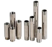 Tube rallonge mâle-femelle 1/2" (L = 1-50 cm) en acier inoxydable 304 for arrosage de jardin, douche, 1/1,5/2/3/4/5-50 cm(Male Thread 400mm)