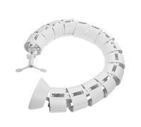 Tube Range-câbles de Bureau ABS Épais Flexible pour Câbles | Blanc, Organisation Discrète sous Table, Protège les Fils, Usage Maison et Bureau, Gain de Place