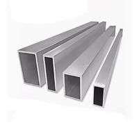Tube rectangulaire/carré en alliage d'aluminium, diamètres 6 mm, 8 mm, 10 mm, 12 mm, 15 mm et 20 mm, longueur 100 mm, 1 pièce(10x10x2mm)