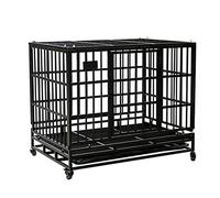Tube résistant à l'usure en acier d'or Grande cage de chien, cage de chien pliant for chiens de taille moyenne et grande, d'animaux de compagnie Golden Retriever Husky, non inoxydable, design pliable,