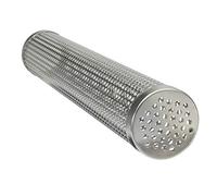 Tube rond en acier inoxydable pour fumoir à grille perforée pour barbecue chaud froid