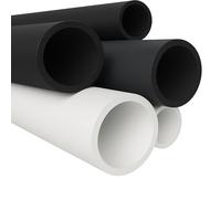 Tube rond en aluminium noir RAL 9005 mat revêtu par pulvérisation 10 x 1 mm, longueur 2000 mm