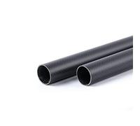 Tube rond en fibre de carbone, Tube en fibre de carbone mat uni, longueur 500 mm, 2 pièces, tube enroulé en fibre de carbone 3K, 4-12 mm(25x21mm)