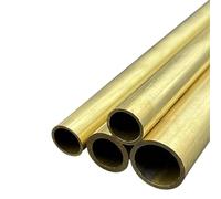 Tube rond en laiton de 6,5 mm de diamètre extérieur Tube rond en laiton de 0,25/0,5/1 mm d'épaisseur de paroi × 500 mm de longueur Tube droit de précision à haute résistance(6.5 * 1mm)