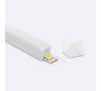 Profilé Néon SFLEX 12x12 Courbe Verticale pour Rubans LED IP20 jusqu'à 8 mm 10 m