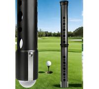 Tube supérieur de ramassage de Balle de Golf léger, récupérateur de Balle de Golf en Alliage d'aluminium pouvant contenir 20 balles for la Pratique et l'entraînement(Black)