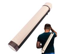 Tube télescopique réglable pour dessin d'artiste, tube de canne à mouche avec sangle extensible, support de plan, affiche de documents d'œuvres d'art avec bandoulière - Tube de transport extensible