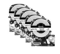 Tube thermorétractable 3 mm 5 mm 11 mm 5 pièces 10 pièces compatibles avec les modèles d'imprimante modèles d'imprimante d'étiquettes LW-300 LW400 SU3W SU3Y SU5S SU5Y SU11S SU11Y(5PK 11mm White)