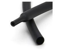 Tube thermorétractable avec Colle, 1/5/10/25/50M 4:1, diamètre de Tube à Double paroi 4 6 8 12 16 20 24 40 52 72mm, Manchon doublé d'adhésif(Black,Diameter 6MM_1 Meter)