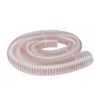 Tube Transparent en PU, tuyau polyuréthane à dissipation statique, aspiration de poussière, d'échappement fumée sous vide, Flexible, diamètre clair 25mm-200mm, outils(3meter ID80mm)