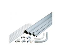 Tube tulipé IRL - 3m - 25mm - Gris - Embout tulipé - Non propagateur de flamme