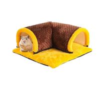 Tube tunnel lavable en polaire douce pour petit animal, jouet pour chinchilla, furet, écureuil, cochon d'Inde et autres petits animaux de compagnie (polaire, 35 x 35 x 15 cm)