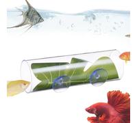 - Tube tunnel - Passage de vision clair, ornement de feuille de poisson, cachette compacte | Structure en acrylique non toxique, dispositif de support facile sous l'eau pour observation, bru