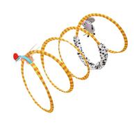 Tube tunnel pour chat - Grande structure de jeu pliable, ressorts jouets, centre d'activités intérieure, matériau robuste et durable | Parfait et facile, encourage l'exercice sain et l'exploration amu