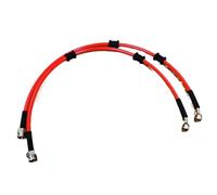 Tube Tuyau de Carburant 1 paire de flexibles de frein hydrauliques universels tressés en acier inoxydable métrique M10x1 femelle pivotant + 10 mm 20 degrés banjo(450MM)