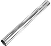 Tube Tuyau Échappement Droit Tube Tuyau Échappement Voiture Mandrel Bend Diy Tuyauterie Personnalisée 89Mm/3.5" Od 762Mm/30" Longueur Extrémité T304 Acier Inoxydable Ton Argenté