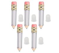 Tube Vide de Brillant à lèvres en Forme de Crayon de 5ml, conteneur Rechargeable, Bouteilles d'huile à lèvres pour Femmes et Filles, 5 pièces