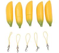 Tube Vide de Rouge à lèvres en Forme de Banane, conteneur de Bouteille de baume à lèvres, diamètre intérieur 12.1mm, 5 pièces