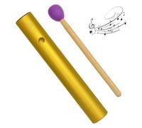 Tube Wah-Wah Arc-en-ciel, instrument de percussion professionnel, gamme de fréquences 512 Hz à 960 Hz, idéal pour la relaxation personnelle et l'éveil musical des tout-petits.(Yellow)