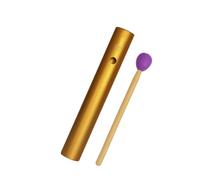 Tube Wah Wah en alliage d'aluminium portable pour instrument de musique Guiro Shaker portable pour accompagnement de groupe - Orange