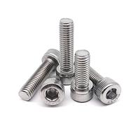 TUBEAU 5/10 pièces M3 M4 M5 M6 M8 M10 M12 DIN912 316 A4-70 en Acier Inoxydable Allen Hexagonale Tête Vis À Tête Boulon Longueur = 6-150mm (Color : 5pcs M5, Size : 12mm)
