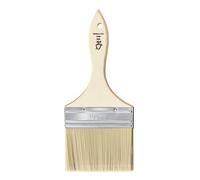 TubeRoo Pinceau plat de 100 mm pour peintures, lasures, huiles, peintures murales, acrylique, pinceau à lasure, pinceau de peinture sur bois, métal