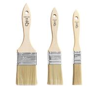 TubeRoo Pinceaux Peinture 3 Pcs - Pinceaux Plats 20/35/50 mm pour Peinture Bois, Vernis, Lasure, Acrylique - Pinceau Vernis Bois, Pinceau Lasure - pour Mur Intérieur & Extérieur, Meuble Métal