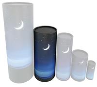 Tubes à cendres de nuit étoilée - Urnes funéraires en carton biodégradable (moyen)