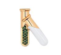 Tubes à essai Broche Broche avec Cristaux Science Chimie flacons Broche Bouton Bijoux Cadeau pour Les médecins infirmières Vert Nouveau libéré et Populaire Practical