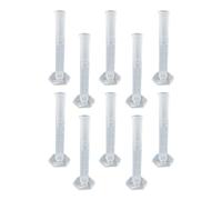 Tubes à essai en laboratoire 10 pièces avec base hexagonale et échelle bleue pour une lecture facile dans le travail scientifique ensemble d ' expérimentation scientifique à domicile