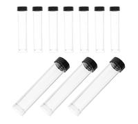 Tubes à Essai en Plastique 10 Pièces 10ml avec Couvercle | Récipients Cylindriques Transparents, pour Échantillons Liquides et Poudres, Transport Portable, Usage Laboratoire