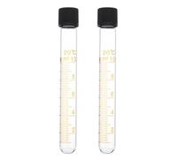 Tubes à Essai en Verre à Vis 10ml Gradués 2 Pièces