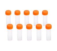 Tubes à Essai Plastique Gradué 10 Pièces Walfront 5 ml avec Bouchon à Vis pour Laboratoire