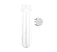 Tubes à essai plats transparents de 40 ml avec bouchons à vis, tubes de 25 x 140 mm pour le stockage de bonbons et de perles, expériences scientifiques, pinces à papier, pinces à ressort
